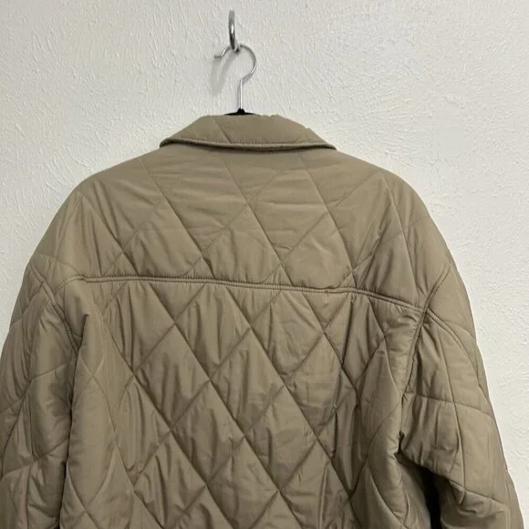 Zara Quilted Puffer Jacket in Taupe - Picture 7 of 10